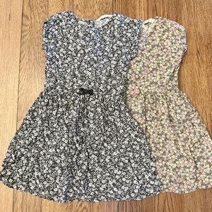 Lot of 2 H&M BOHO Floral Girls short sleeve Dresses Sz 6x DI